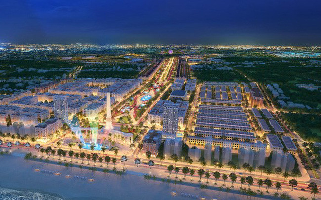 Phối cảnh dự án khu đô thị Quảng trường biển thành phố Sầm Sơn của Sun Group. 
