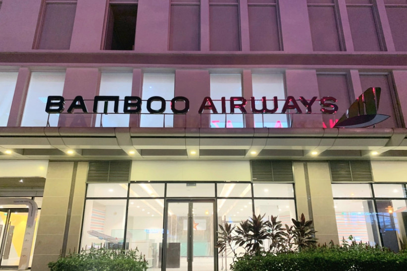 Biển hiệu của hãng hàng không Bamboo Airways đã xuất hiện bên ngoài tòa nhà Orchard Garden của chủ đầu tư Tập đoàn Novaland.