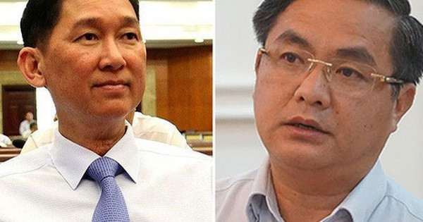 Ông Trần Vĩnh Tuyến (trái) và ông Trần Trọng Tuấn bị khởi tố hôm 11 tháng 07 năm 2020 với cùng tội danh theo Điều 219 BLHS 2015.