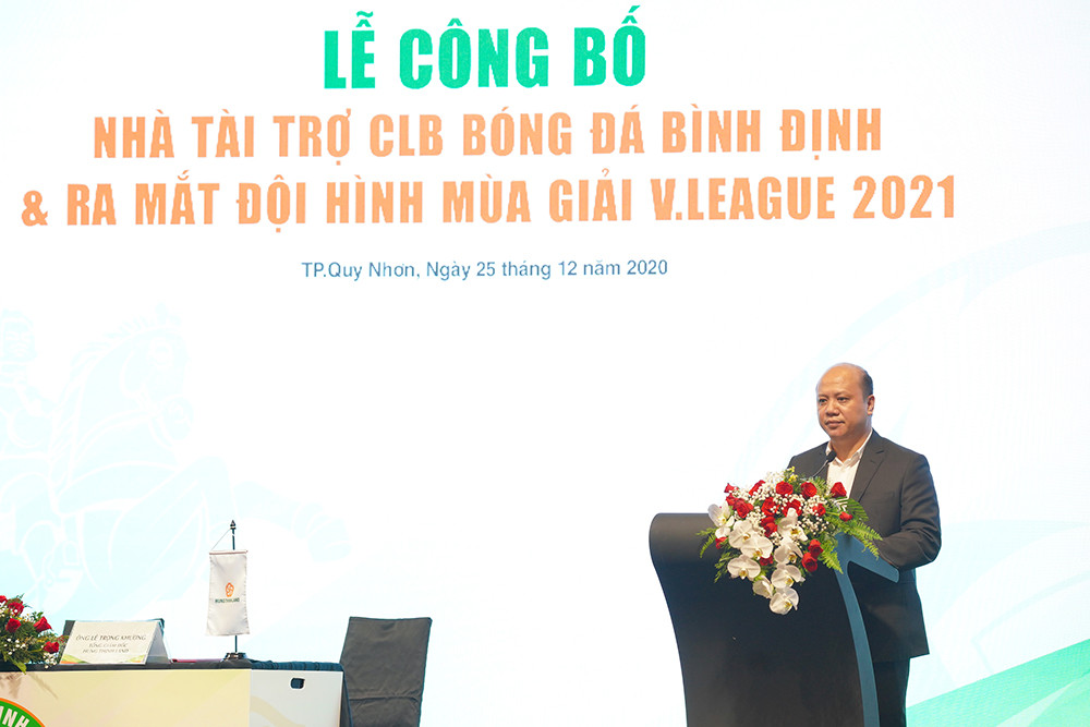 Ông Lê Trọng Khương, Tổng giám đốc Hưng Thịnh Land phát biểu tại chương trình.