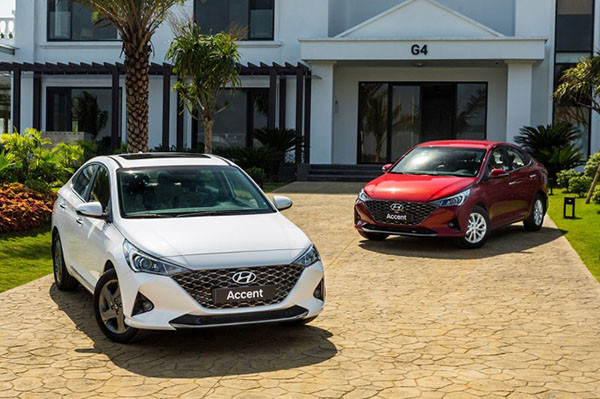 Hyundai Accent đứng đầu bảng với con số  bán ra bình quân 1.600 xe/tháng