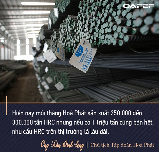Ông Long chia sẻ về đầu ra của dự án Dung Quất 2, dự tính sản xuất thêm 5 triệu tấn HRC