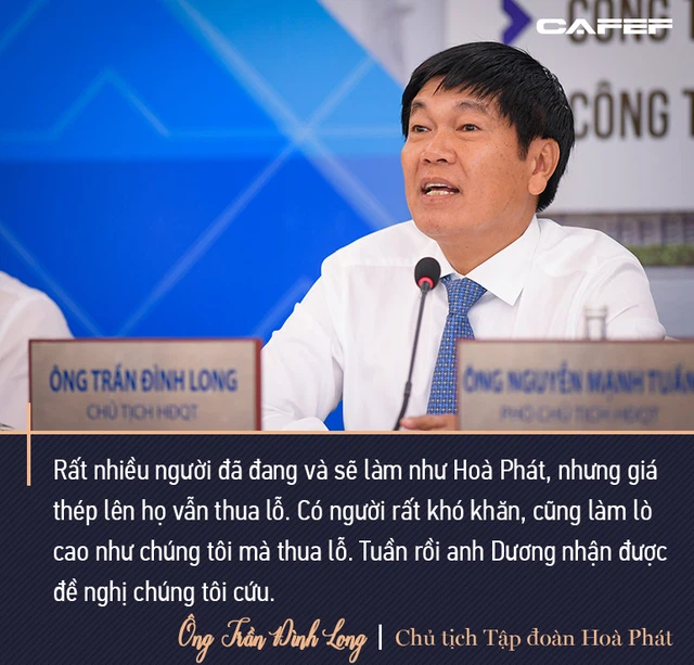 Ông Long nói về sức cạnh tranh của Hoà Phát trong ngành - Ảnh: Việt Hùng
