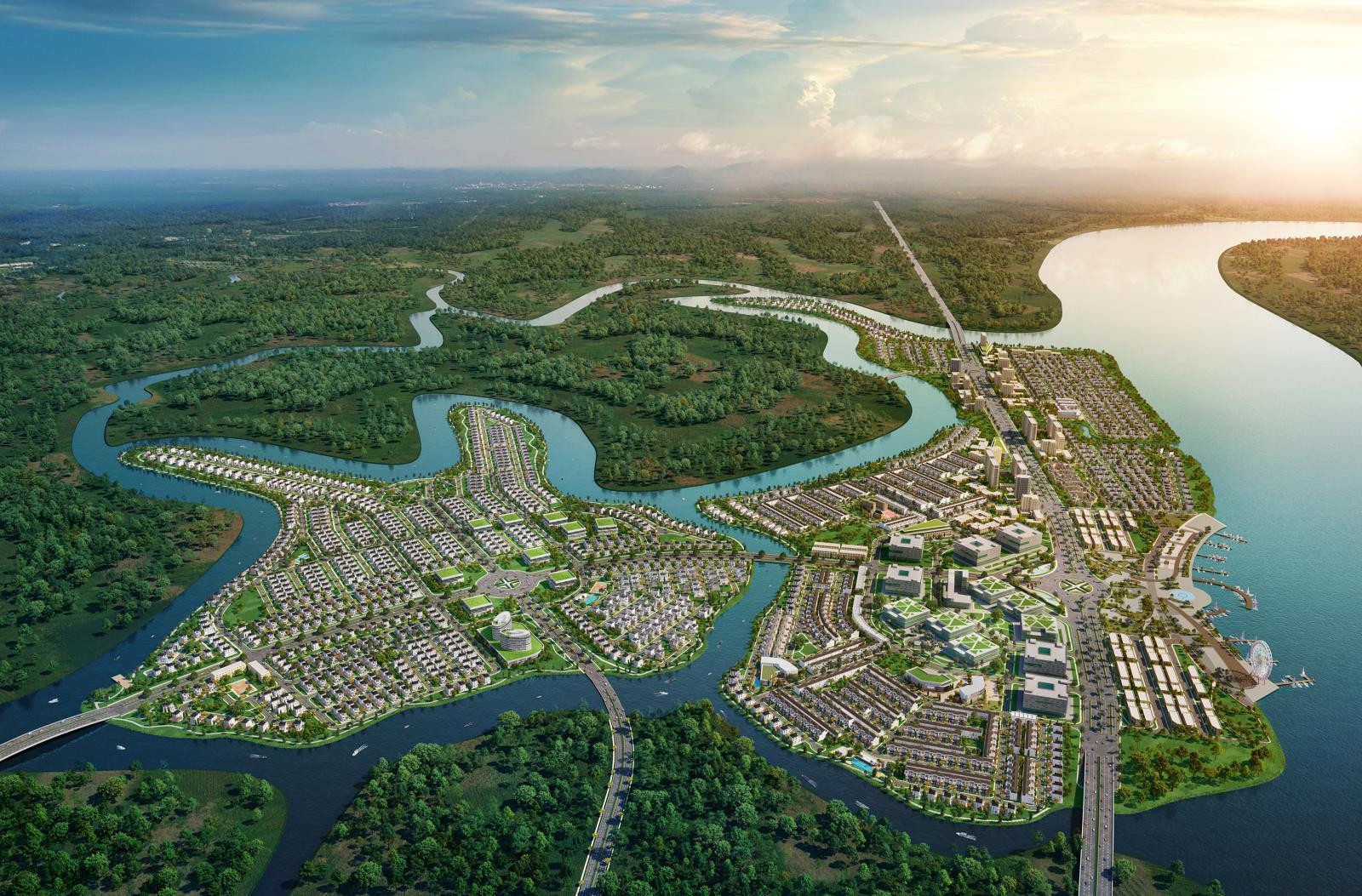 Phối cảnh tổng thể dự án Aqua City của Novaland