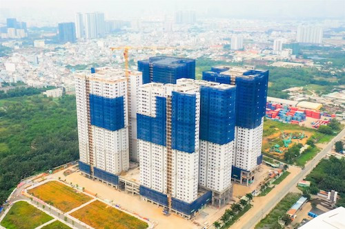 Dự án Q7 Saigon Riverside Complex tháng 12/2021 do Hưng Thịnh Incons làm tổng thầu thi công