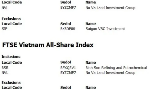 Cổ phiếu NVL của Novaland bất ngờ lọt rổ FTSE Vietnam ETF trong kỳ cơ cấu tháng 6