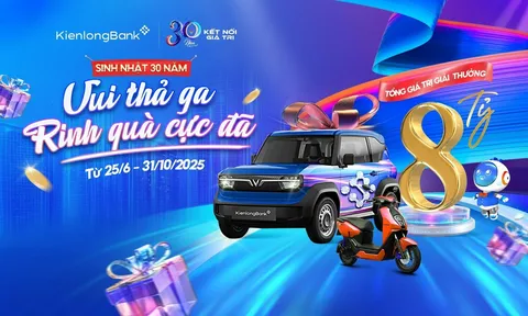 KienlongBank tung “siêu bão” quà tặng 8 tỷ đồng mừng sinh nhật 30 năm
