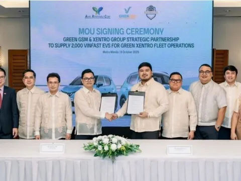 Xentro Group ký kết với GSM nhượng quyền 2.000 taxi điện Xanh SM tại thị trường Philippines