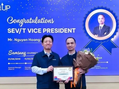 Ông Nguyễn Hoàng Giang là người Việt Nam đầu tiên trở thành lãnh đạo cao cấp của Samsung