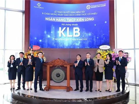 Cổ phiếu KLB của Ngân hàng KienlongBank niêm yết trên HoSE