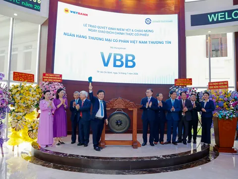 Cổ phiếu VBB của Ngân hàng Vietbank chính thức niêm yết trên HOSE