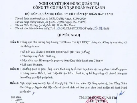 Nợ 16.372 tỷ đồng vượt vốn chủ sở hữu, Tập đoàn Đất Xanh (DXG) muốn vay Chủ tịch Lương Trí Thì 300 tỷ đồng